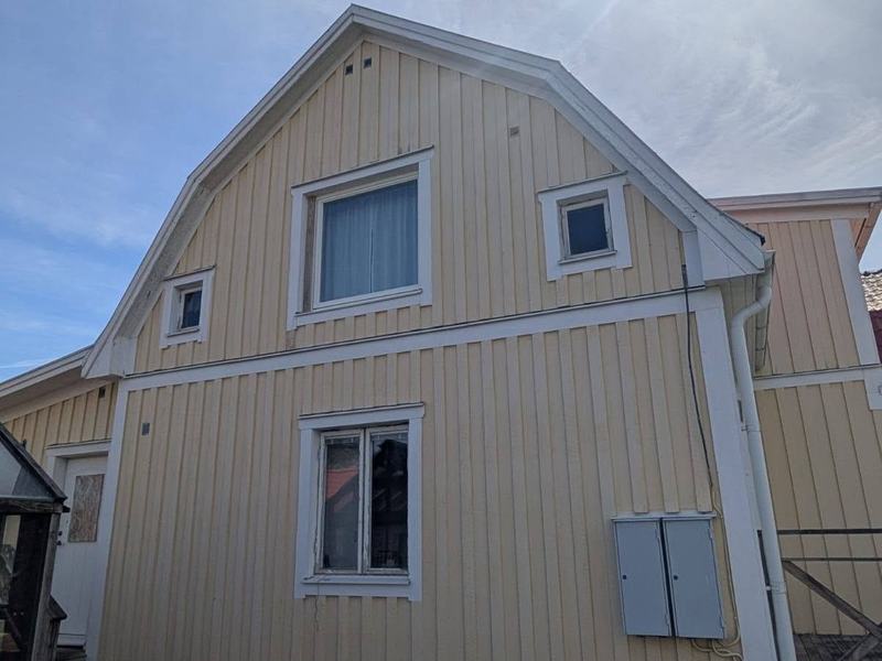 Träfasad efter fasadtvätt